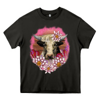 Asphalt v.d lotus and cow Heavy Core Tee - AdoDesignShop