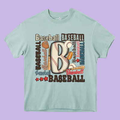 Baseball Heavy Core Tee Designed By Maliassmallbusiness