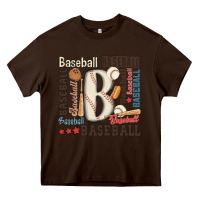 Chocolate Brown baseball Heavy Core Tee - MaliasSmallBusiness