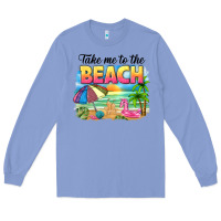 Colony Blue take me to the beach Long Sleeve Tee - NancyCooperArtShop