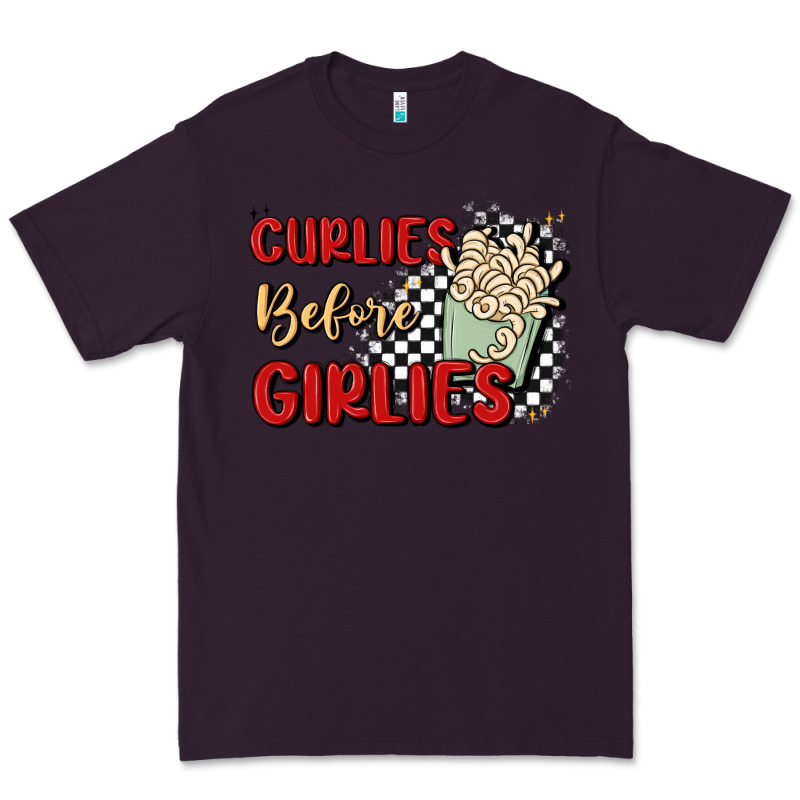 Curlies Before Girlies Premium Tee by MaliasSmallBusiness | Teevron
