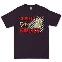 Plum curlies before girlies Premium Tee - MaliasSmallBusiness