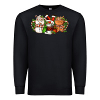Black Christmas coffee cups Premium Sweatshirt - FaDigitalArtStudio