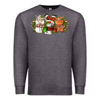 Charcoal Heather Christmas coffee cups Premium Sweatshirt - FaDigitalArtStudio
