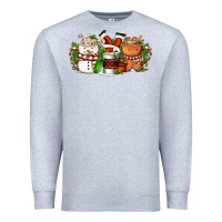 Heather Grey Christmas coffee cups Premium Sweatshirt - FaDigitalArtStudio