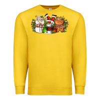 Lemon Christmas coffee cups Premium Sweatshirt - FaDigitalArtStudio