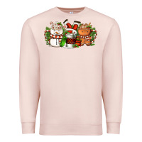 Pale Pink Christmas coffee cups Premium Sweatshirt - FaDigitalArtStudio