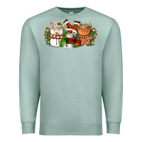 Seafoam Christmas coffee cups Premium Sweatshirt - FaDigitalArtStudio