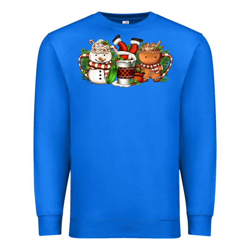 Christmas Coffee Cups Premium Sweatshirt by FaDigitalArtStudio | Teevron