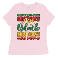 Bubblegum Pink i am black history Ladies Tee - MaliasSmallBusiness