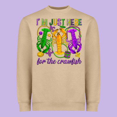 I'm Just Here For The Crawfish Heavyweight Sweatshirt Designed By Howdyjamesfarm