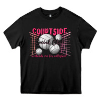 Black volleyball mom Heavy Core Tee - MaliasSmallBusiness
