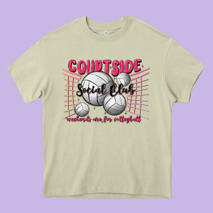 Volleyball Mom Heavy Core Tee Designed By Maliassmallbusiness