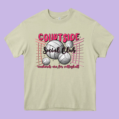 Volleyball Mom Heavy Core Tee Designed By Maliassmallbusiness