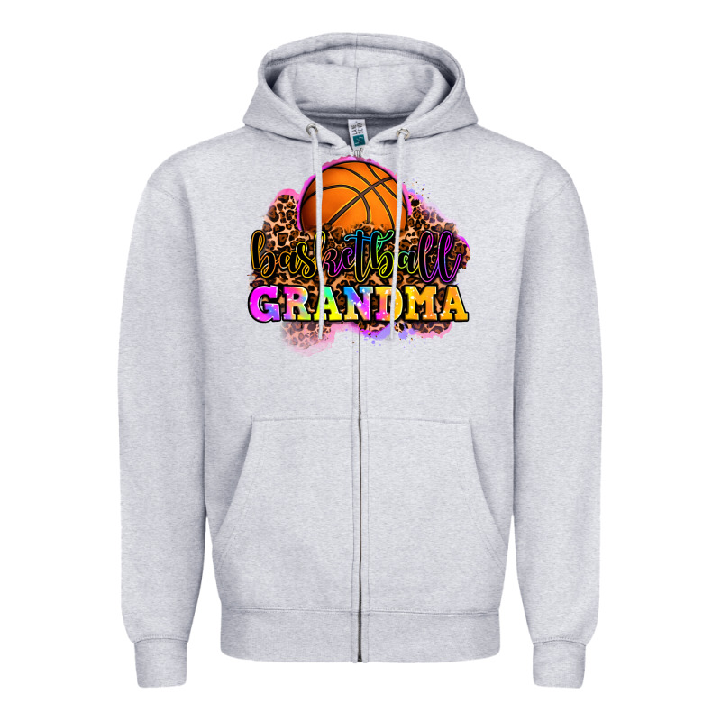 Basketball Grandma Zipper Hoodie by OliviaCreatesArt | Teevron