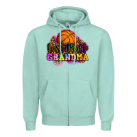 Seafoam basketball grandma Zipper Hoodie - OliviaCreatesArt