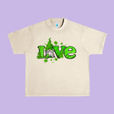 Love St Patricks Gnome Urban Heavy Tee Designed By Jasminsmagicworld