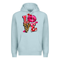 Blue Mist Western love lips Premium Hoodie - FaDigitalArtStudio