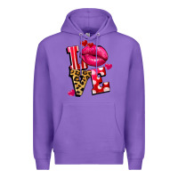 Purple Western love lips Premium Hoodie - FaDigitalArtStudio