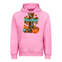Fuchsia Pink thankful cross Urban Hoodie - RacoonDesign