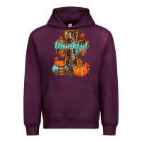 Mauve Wine thankful cross Urban Hoodie - RacoonDesign