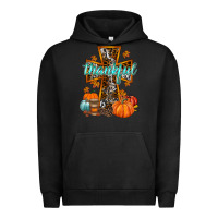 Pigment Black thankful cross Urban Hoodie - RacoonDesign