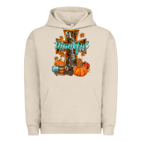Pigment French Oak thankful cross Urban Hoodie - RacoonDesign