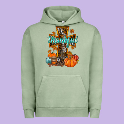 Thankful Cross Urban Hoodie Designed By Racoondesign