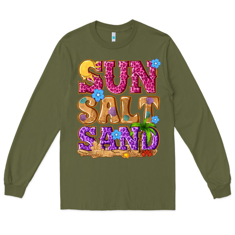 Sun Salt Sand Summer Long Sleeve Tee by NancyCooperArtShop | Teevron