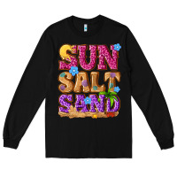 Black sun salt sand summer Long Sleeve Tee - NancyCooperArtShop