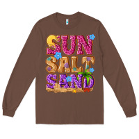Chestnut sun salt sand summer Long Sleeve Tee - NancyCooperArtShop