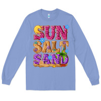 Colony Blue sun salt sand summer Long Sleeve Tee - NancyCooperArtShop