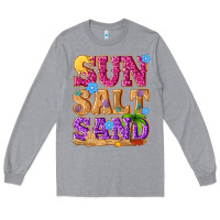 Heather Grey sun salt sand summer Long Sleeve Tee - NancyCooperArtShop