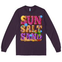 Plum sun salt sand summer Long Sleeve Tee - NancyCooperArtShop