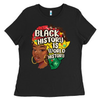 Black black history is world history Ladies Tee - MaliasSmallBusiness