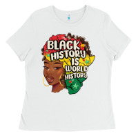 White black history is world history Ladies Tee - MaliasSmallBusiness