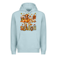 Blue Mist Tis' the season Fall Heifer coffee cups Premium Hoodie - RanaPortraitStore