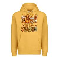 Mustard Tis' the season Fall Heifer coffee cups Premium Hoodie - RanaPortraitStore