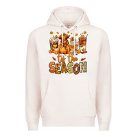 Pale Pink Tis' the season Fall Heifer coffee cups Premium Hoodie - RanaPortraitStore