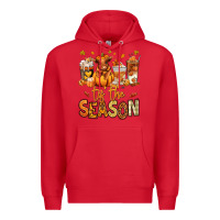 Red Tis' the season Fall Heifer coffee cups Premium Hoodie - RanaPortraitStore