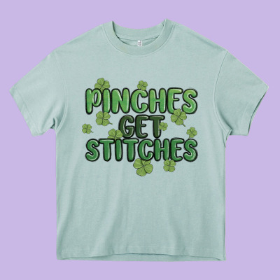 Pinches Get Stitches Heavy Core Tee Designed By Maliassmallbusiness