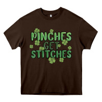 Chocolate Brown pinches get stitches Heavy Core Tee - MaliasSmallBusiness