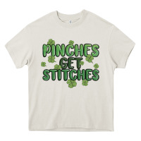 Cream pinches get stitches Heavy Core Tee - MaliasSmallBusiness