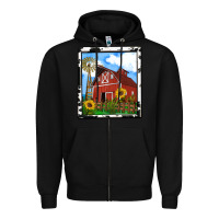 Black rustic western barn olivia Zipper Hoodie - OliviaCreatesArt
