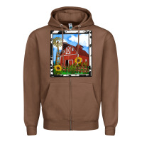 Chestnut rustic western barn olivia Zipper Hoodie - OliviaCreatesArt