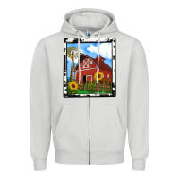 Dove Grey rustic western barn olivia Zipper Hoodie - OliviaCreatesArt