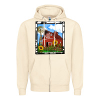 Sandshell rustic western barn olivia Zipper Hoodie - OliviaCreatesArt