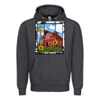 Smoke rustic western barn olivia Zipper Hoodie - OliviaCreatesArt