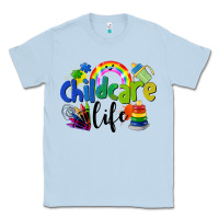 Dusty Blue Childcare Life Classic Tee - LillyAllenDesigns