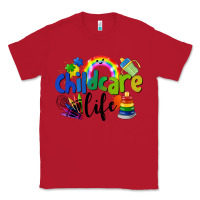 Red Childcare Life Classic Tee - LillyAllenDesigns
